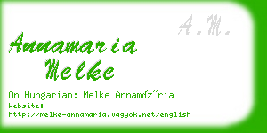 annamaria melke business card